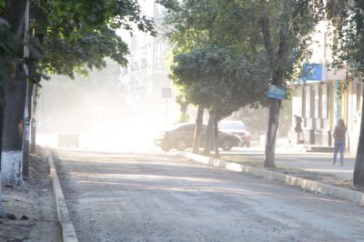 Пылевая буря в Никополе