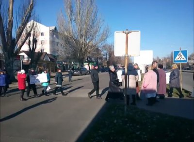 Акция протеста работников Скорой помощи г. Никополь (фото, видео)
